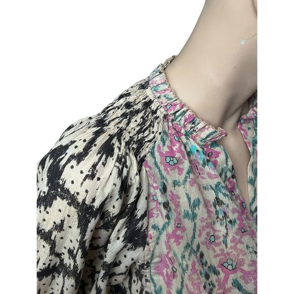 Maria Cher Villafranca Julieta Blouse Long Sleeves Siz XS 100% Cotton - Picture 8 of 11